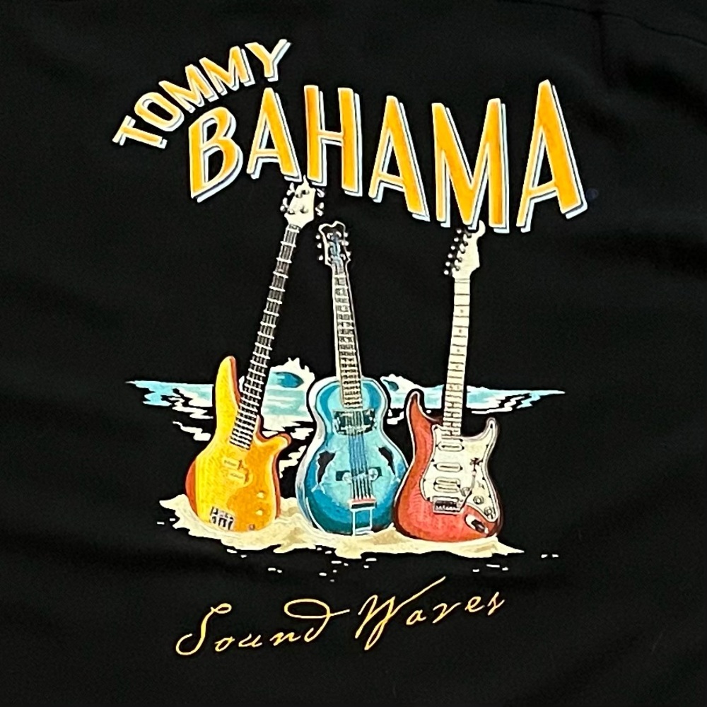 Tommy Bahama Shirt XL NWT 100% Silk Sound Waves Guitar Embroidery Lim Edition